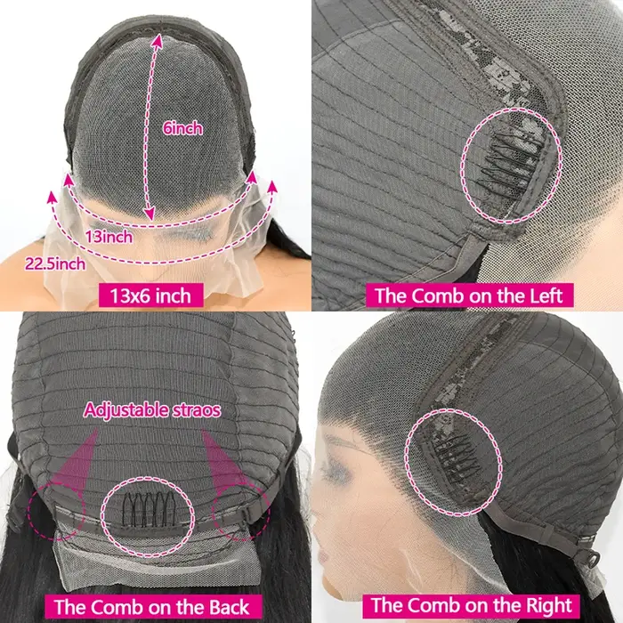 220 Densité 13X6 HD Dentelle Frontale Perruques Cheveux Humains 100% Cheveux Humains Perruques 30 Po