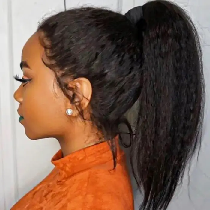 Bon Prix Perruque 360 Lace Frontal Cheveux Humain Kinky Straight Cheveux Humains Full Lace Perruque 