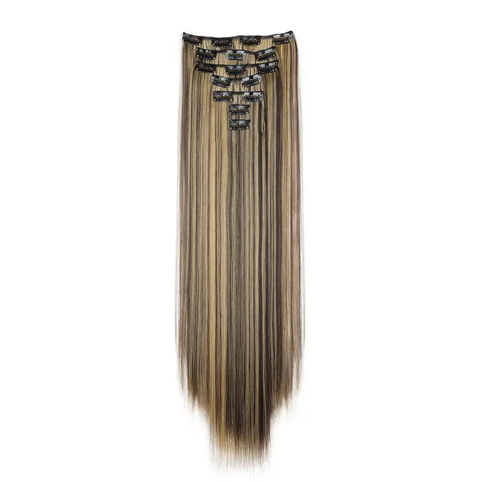 WIGSIN 24 pouces synthétique 7 pièces/ensemble Extension de cheveux longs raides 16Clips coiffure no