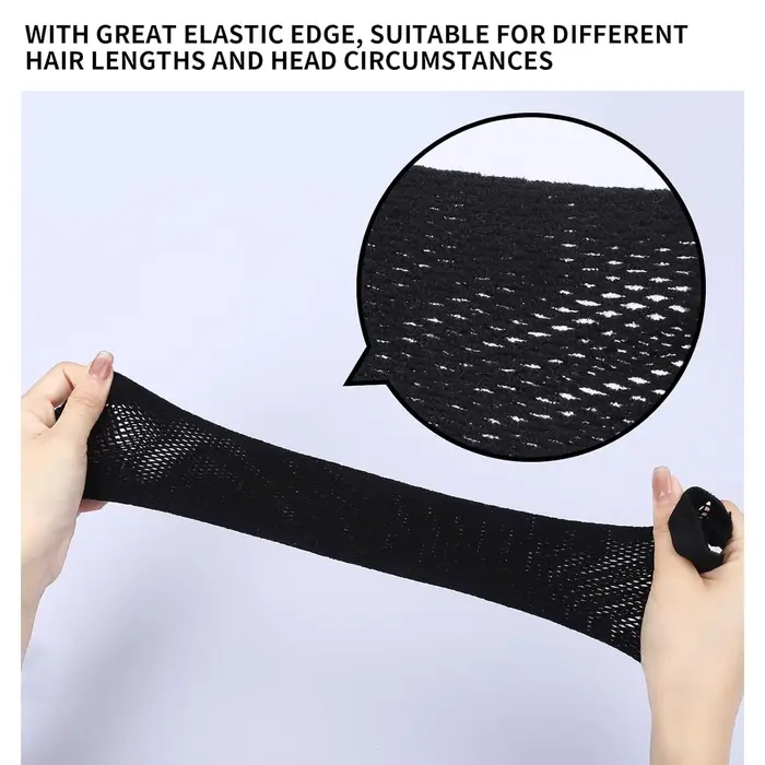 Bonnet de perruque en peau noire, filet à cheveux pour perruques, bonnets de perruque pour femmes, b