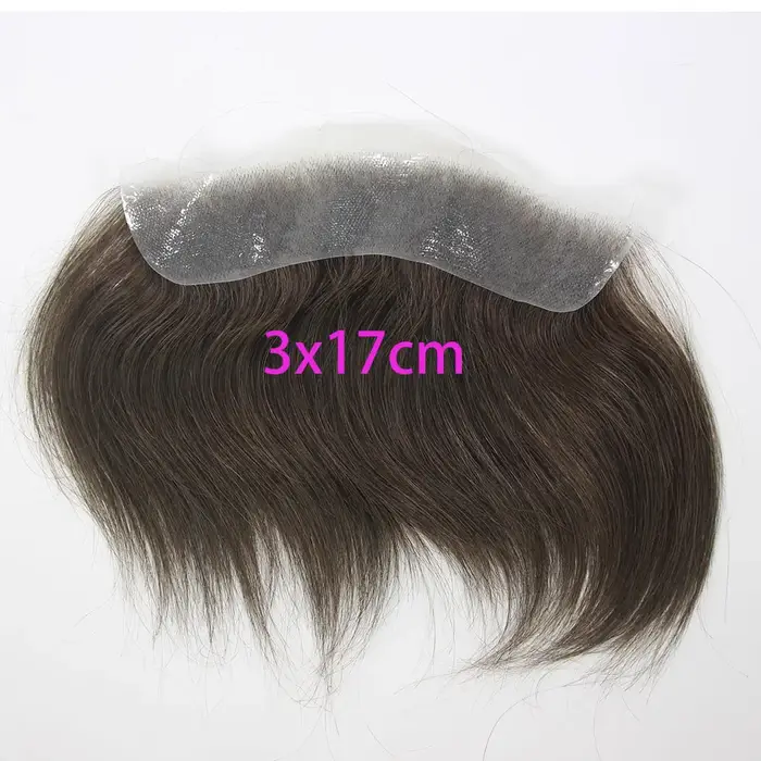 Postiche frontale pour femmes Extensions de cheveux humains front délié PU peau Toppers