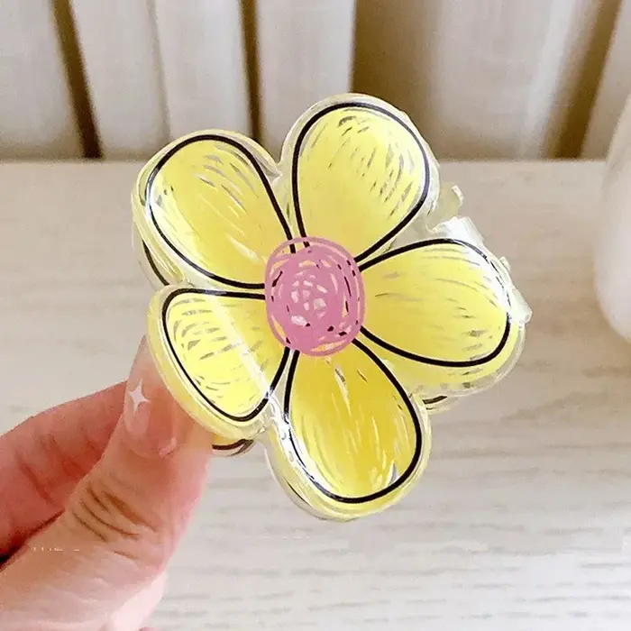 Pince à cheveux en forme de fleur de Plumeria, pince à cheveux en forme de crabe d'été, pinces de pl