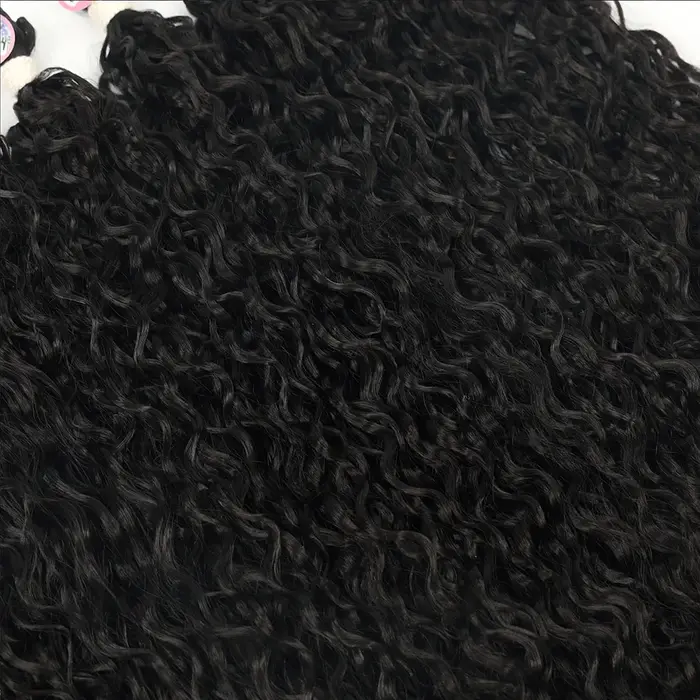 Tissage en Lot Synthétique Bouclé et Crépu pour Femme, Extensions Capillaires sulf, 80, 85, 90cm, 300g