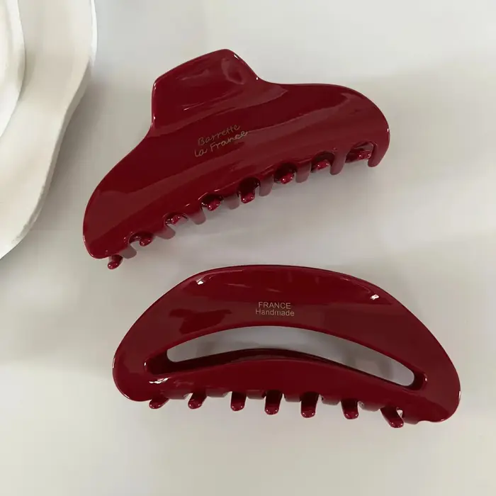 Grande pince à cheveux série rouge pour femmes