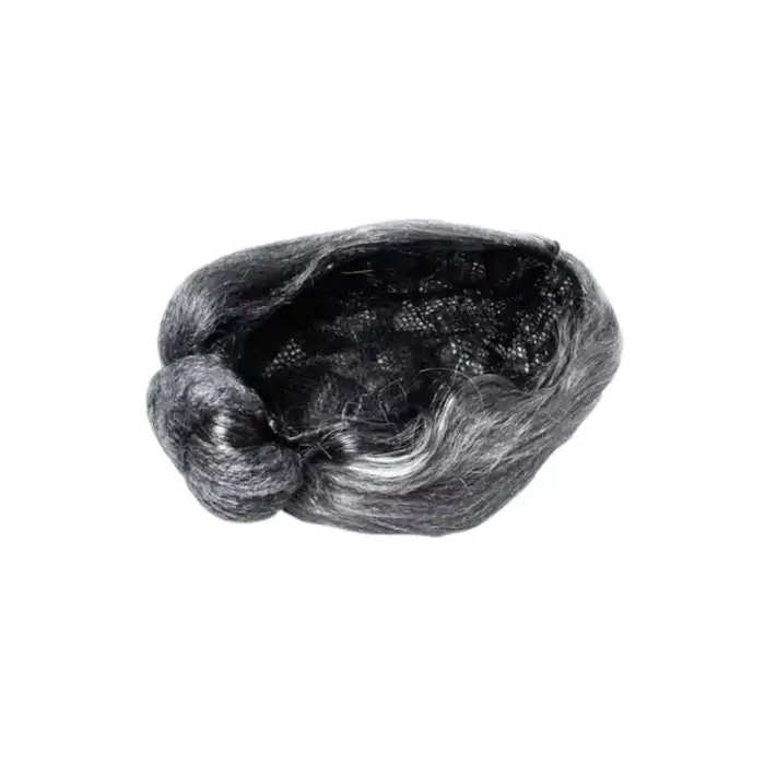 Perruque synthétique grise pour femme âgée