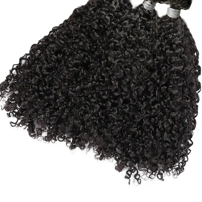 Extensions de cheveux humains bouclés à pointe plate