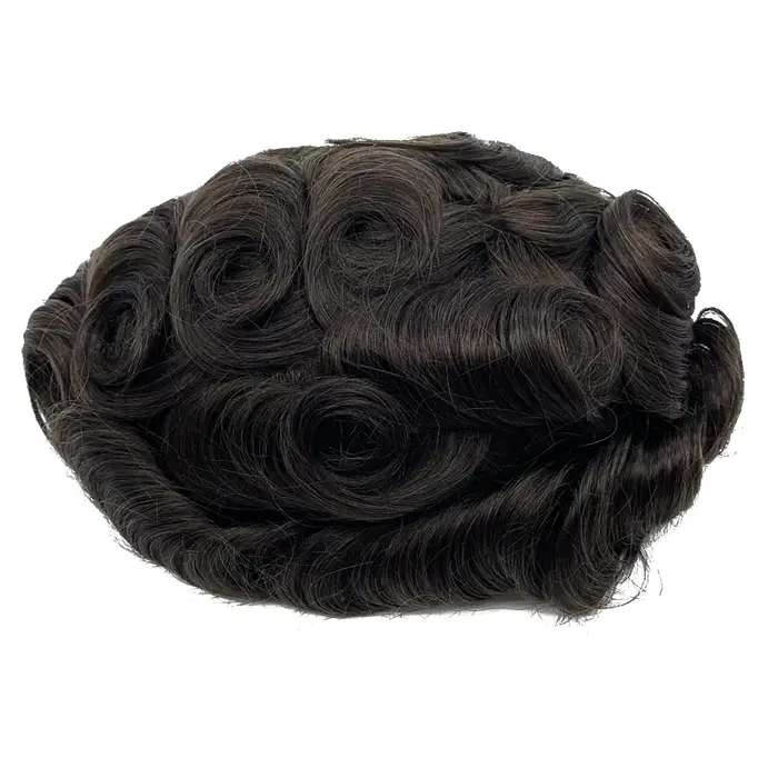 Swiss Lace hommes toupet dentelle avant hommes perruque système de remplacement cheveux humains post