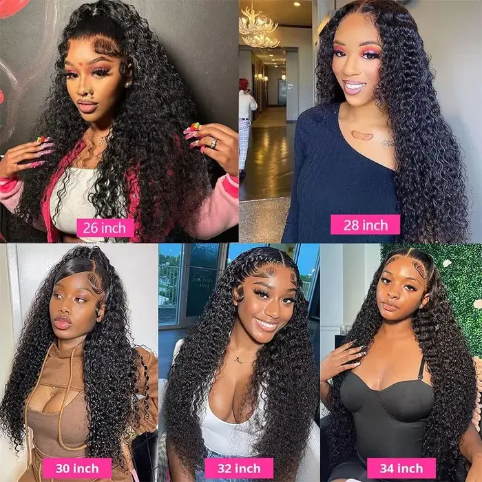 Perruque Lace Front Wig ondulée brésilienne Hd, cheveux naturels, Deep Wave, 13x6, pour femmes, 13x4