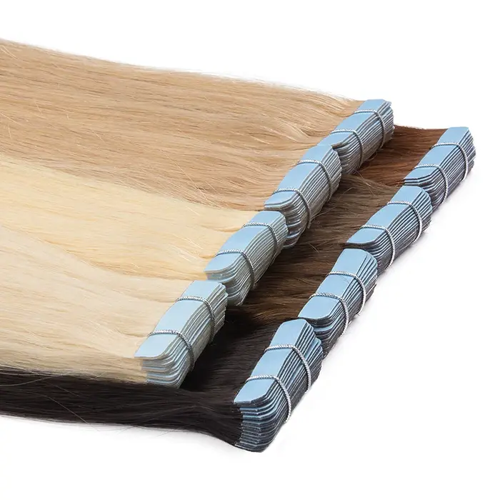 Extensions de cheveux à bandes adhésives
