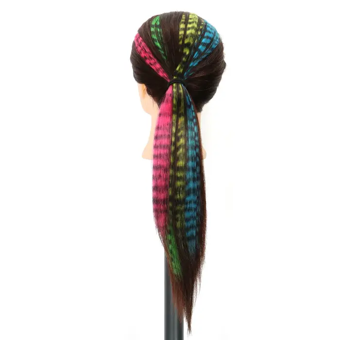 Extension de cheveux synthétiques 18 "longue ligne droite femmes haute température pince dans l'extension