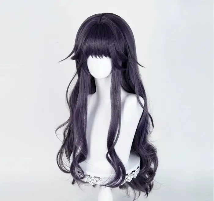 Waguri Kaoruko – perruque synthétique longue violette et grise pour femme, perruque résistante à la