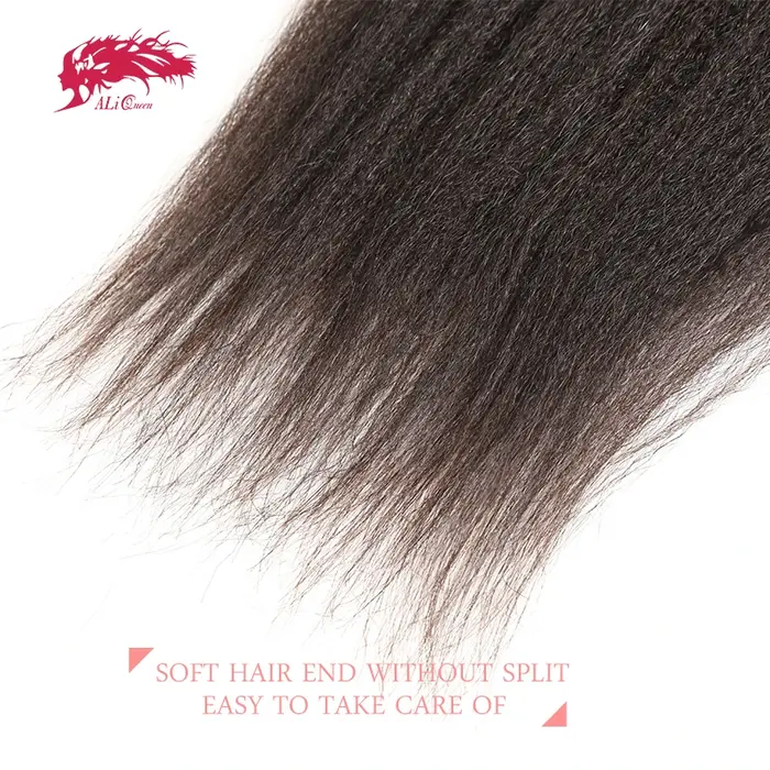 Ali Queen 10A non pressé yaki cheveux raides paquets cheveux bruts armure 1 pièces prix de gros brés