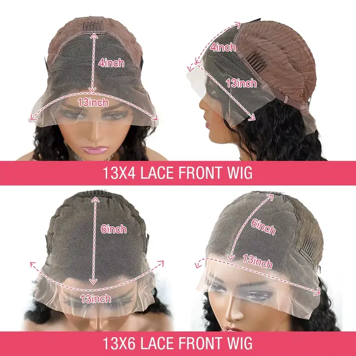 Perruque Lace Front Wig Body Wave Naturelle Sans Colle, Cheveux Humains, 13x6 HD, 13x4, 30-34 Pouces