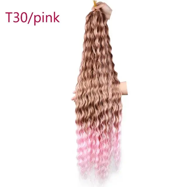 WIGSIN 30 pouces synthétique longue vague profonde torsion Crochet cheveux Afro bouclés Crochet tres