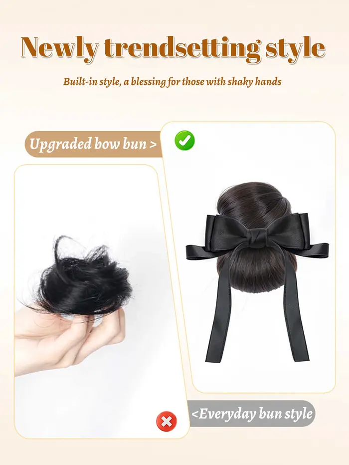 Pince à cheveux synthétique avec nœud