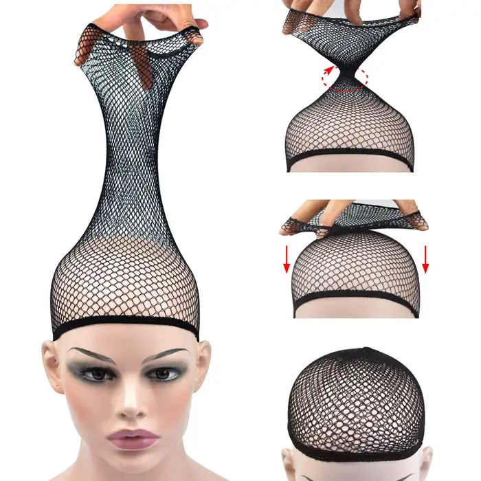 Bonnet de perruque en maille extensible