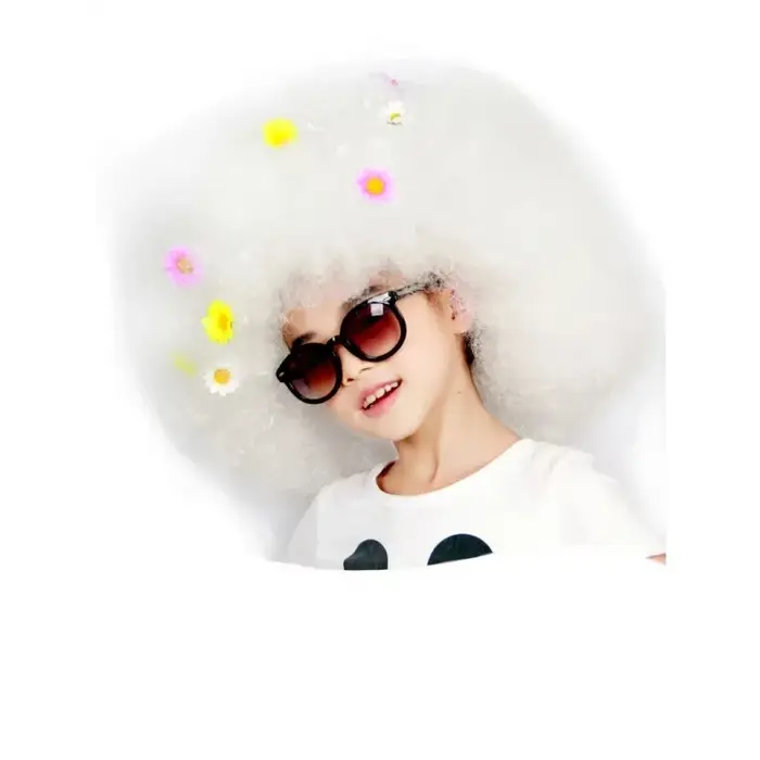 Perruque Afro Synthétique de Style Hip-Hélicoptère