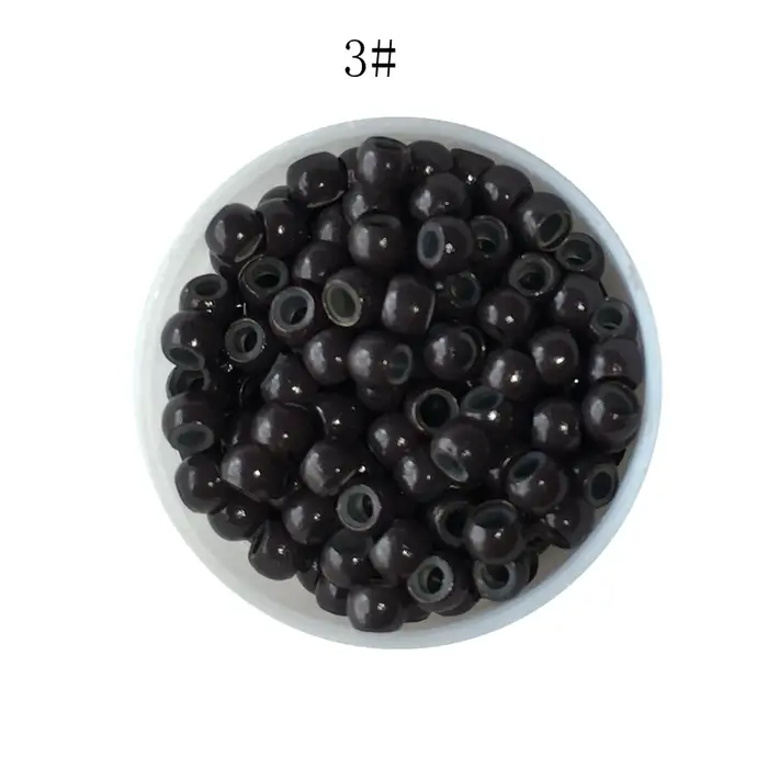 3000 pièces/lot, anneaux nano en silicone noir de 2
