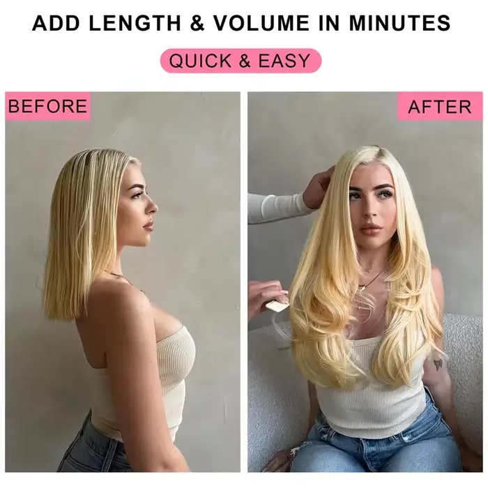 Clip dans les Extensions de cheveux 8 pièces 613