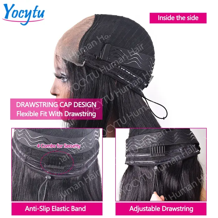 30 Pouces Perruques Cheveux Humains Perruques Cheveux Humains Sans Colle Droites Perruques Frontales