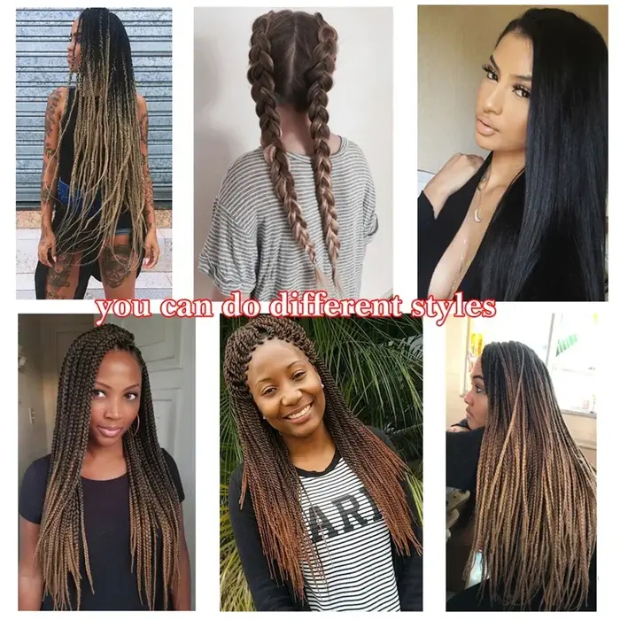 38 pouces tressage synthétique hair-4x tresse Sensationnel pré-étiré kanekalon ignifuge pour tresse