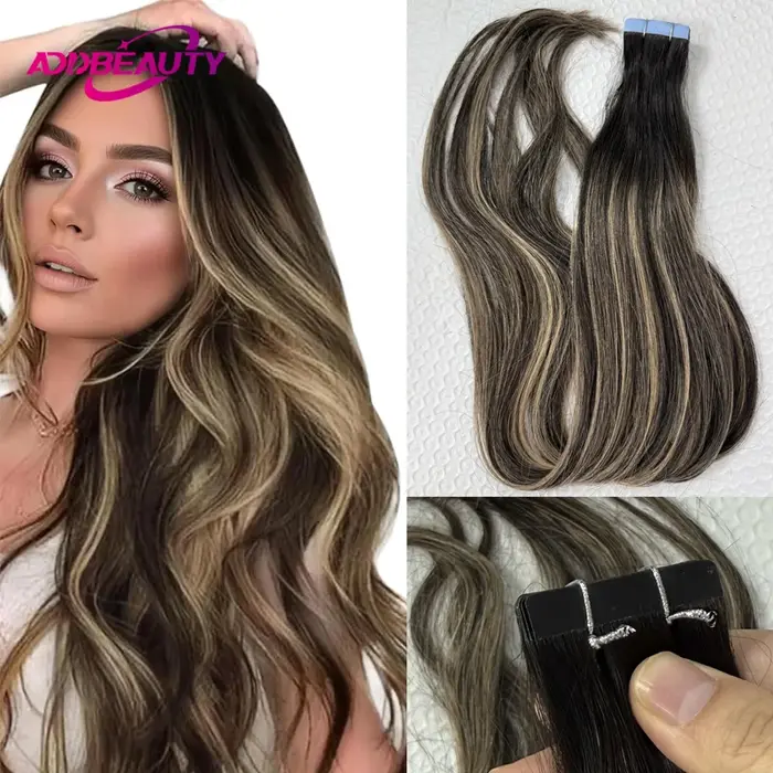 Extensions de cheveux à bandes adhésives