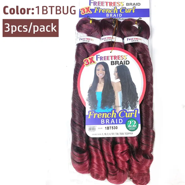 Extensions de cheveux synthétiques ondulés français