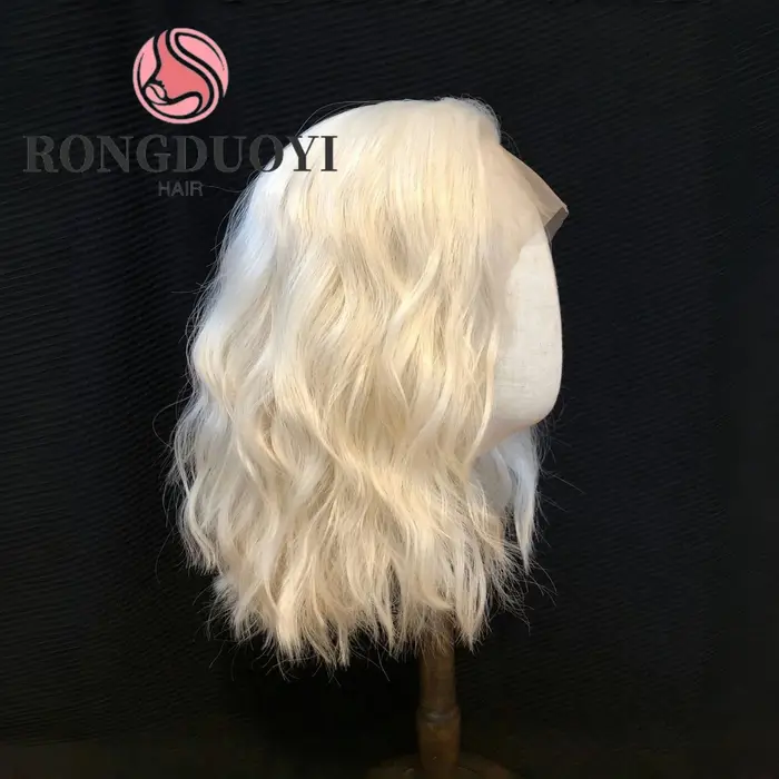 Perruque Bob Lace Front Synthétique Naturelle Ondulée pour Femme