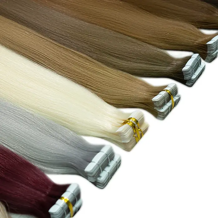 Extensions de cheveux Remy à ruban adhésif pour femmes