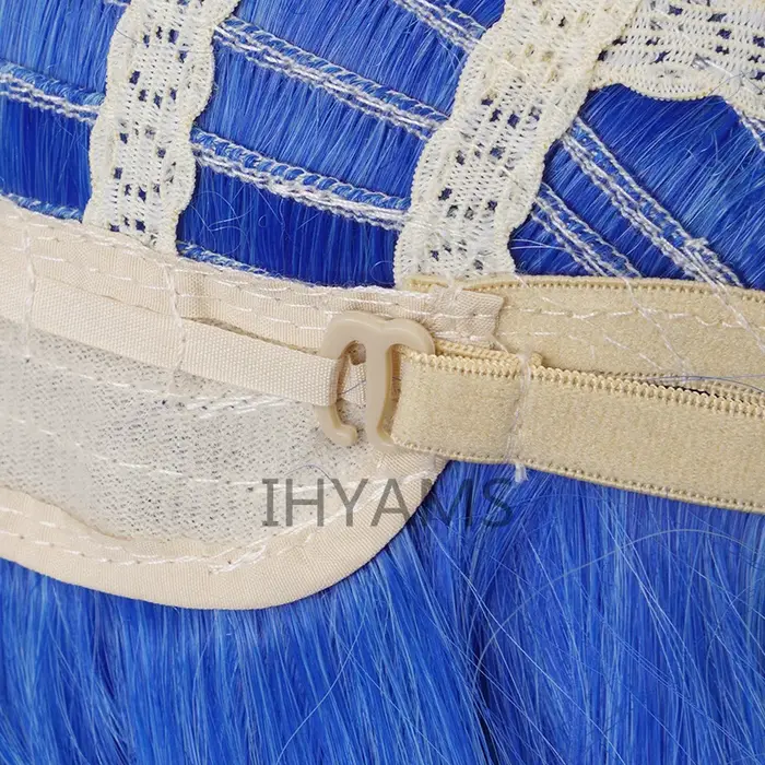 Idia Shroud perruque Cosplay Hercules Hades cheveux synthétiques Halloween hommes femmes unisexe jeu de rôle mixte bleu longue perruque + bonnet de perruque