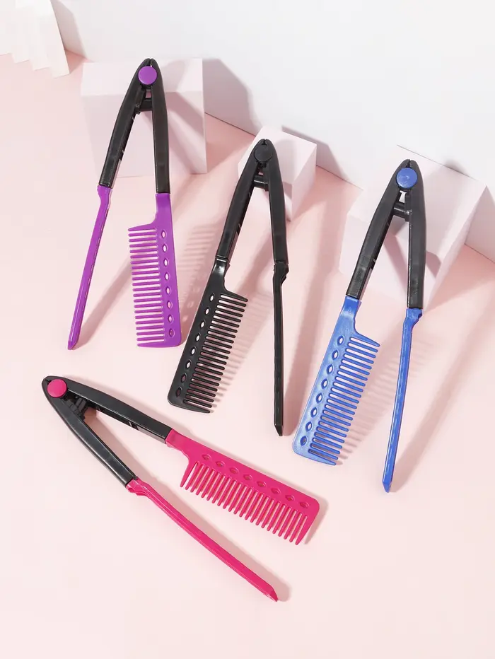 Brosse à cheveux droite, lisseur en forme de V, lisser les cheveux, adaptée aux salons de coiffure, 