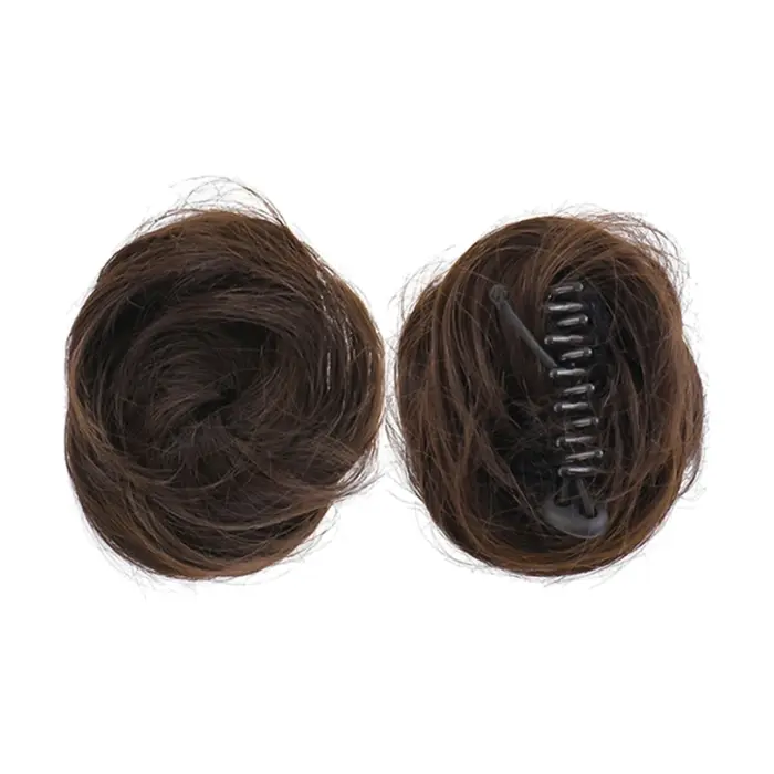Chignon synthétique ondulé bouclé en désordre, Extension capillaire à Clip, faux cheveux pour femmes