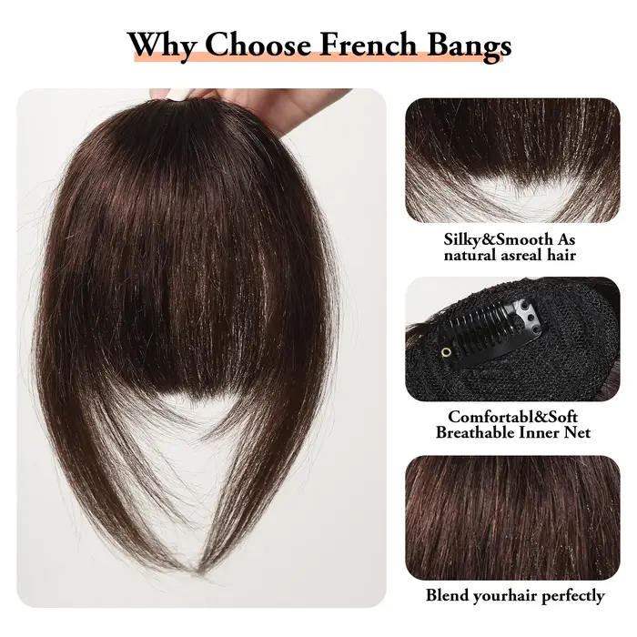 Pince à cheveux en frange 100% extension