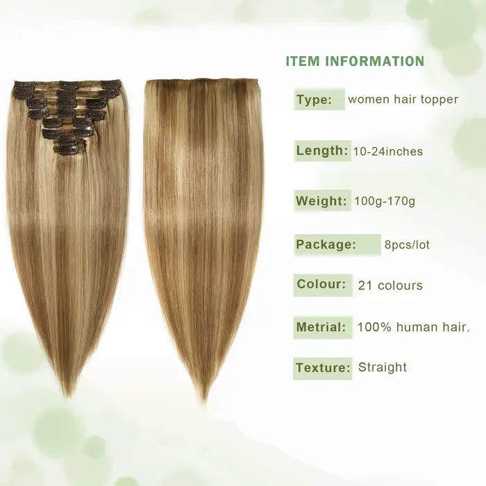 Extensions de Cheveux Naturels Lisses à réinitialisation