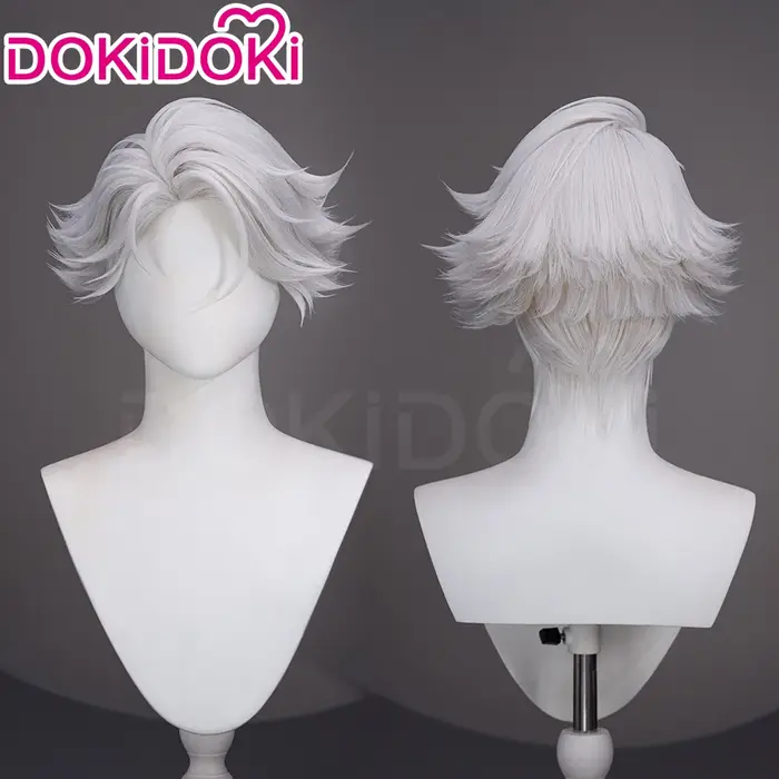 En STOCK belle X Lin Ling perruque Anime TO BE HERO X Cosplay DokiDoki hommes 30 cm noir gris cheveu