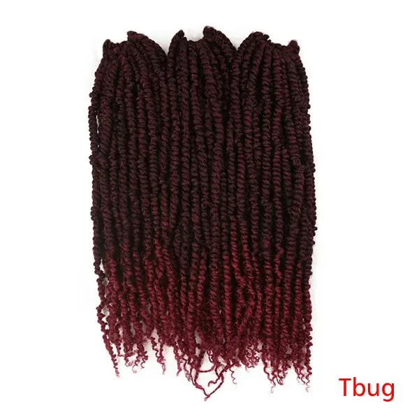 TOMO Twist Crochet cheveux synthétiques pré-bouclés Passion torsion 12 brins longs bohème tressage E