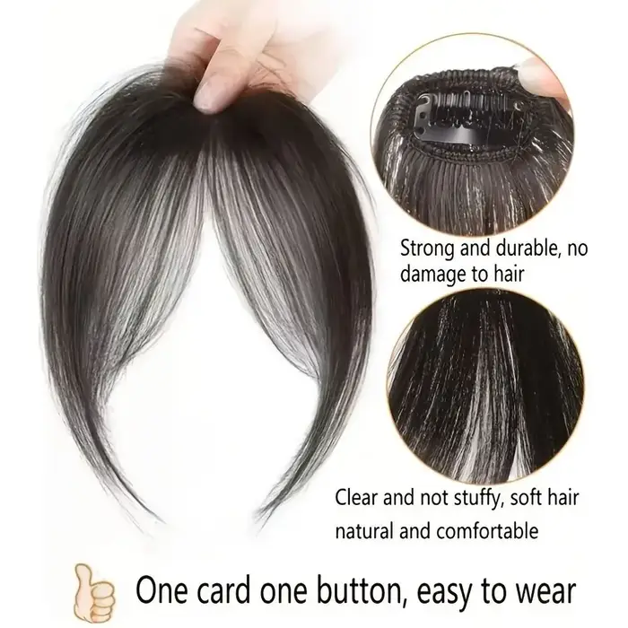 Extensions de cheveux synthétiques à clipser pour la partie frontale