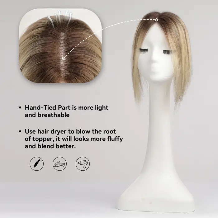 Cheveux Toppers partie centrale femmes