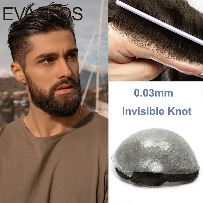 Perruque de prothèse capillaire pour hommes