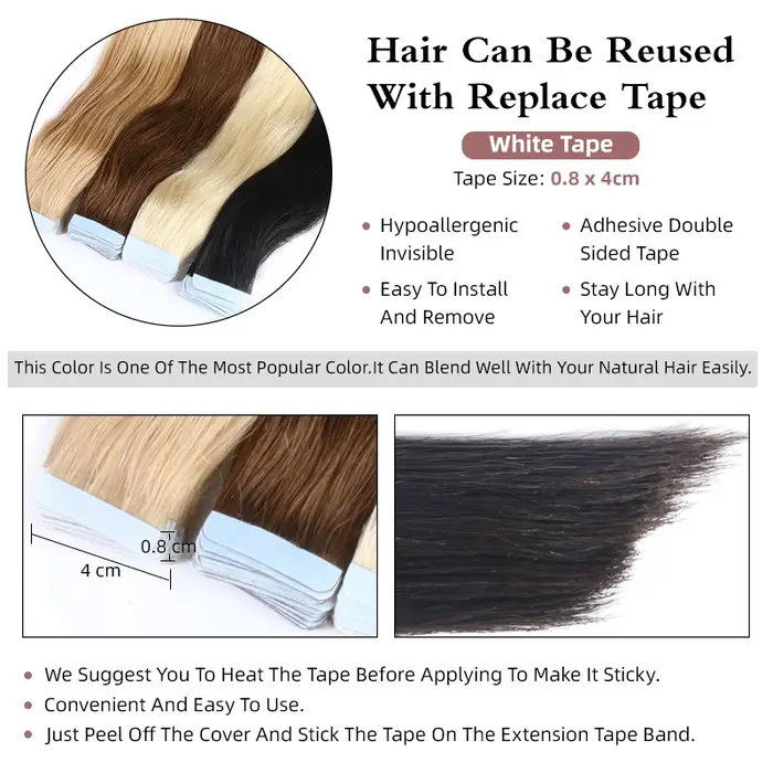 Extensions de Cheveux Naturels Lisses