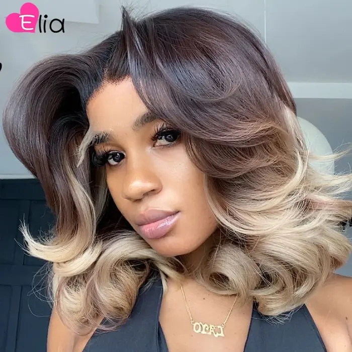 Perruque Bob Lace Front Wig brésilienne naturelle
