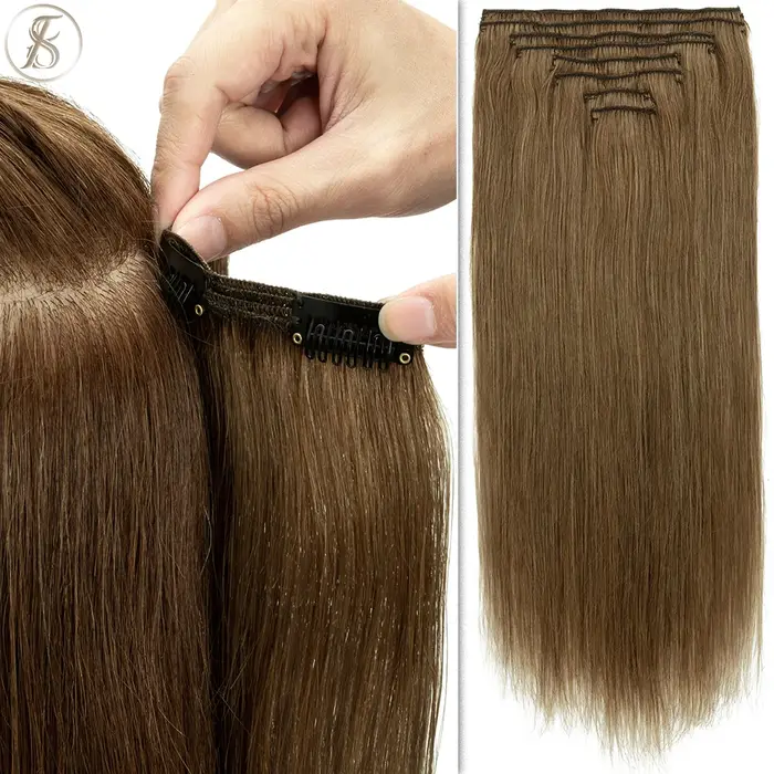 Extensions de Cheveux Naturels Lisses à réinitialisation