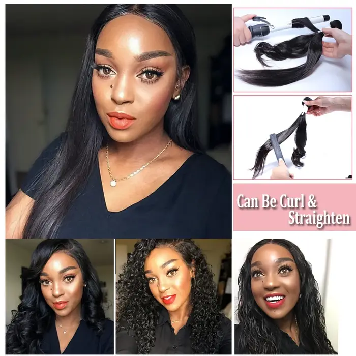 Tissage en lot brésilien naturel vierge brut 100%-ALI QUEEN HAIR, adt wave, 10 à 30 pouces, extensio