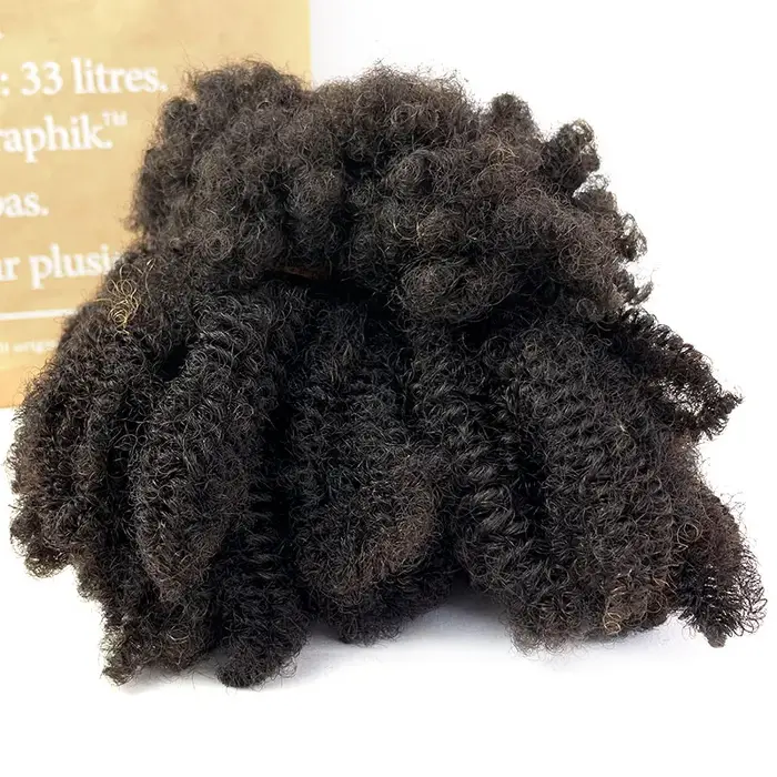 Extensions de cheveux Afro crépus bouclés, Microlocs, tressage humain, cheveux en vrac pour tresser,