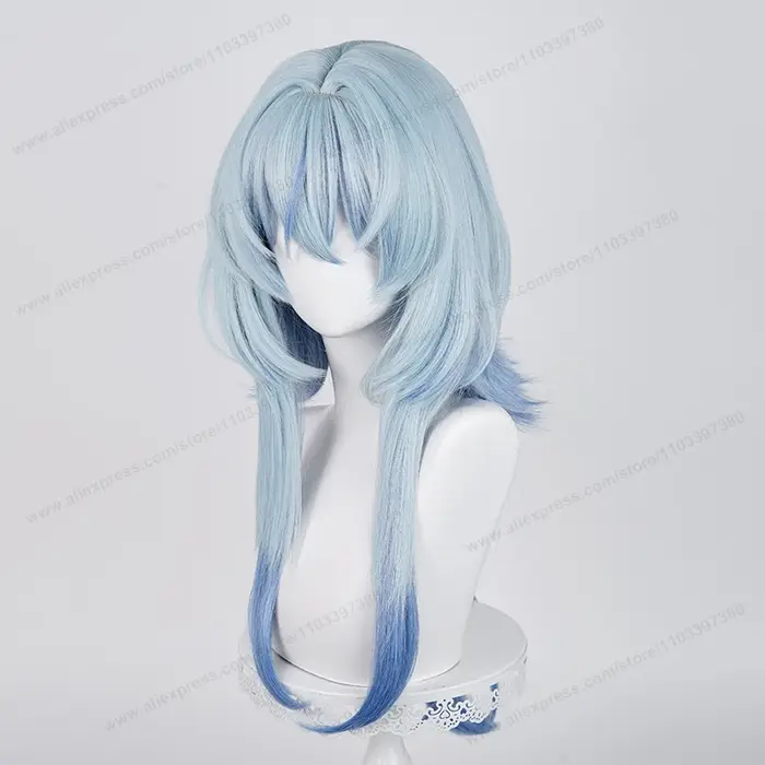 The Shorekeeper Cosplay perruque cheveux synthétiques 74 cm cheveux longs bleu dégradé femmes cheveux résistants à la chaleur perruques de haute qualité