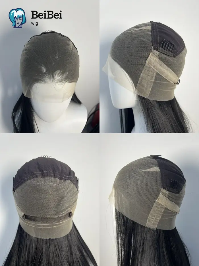 360 perruques noires brunes pour femmes 26 pouces longue droite pleine perruque de dentelle synthétique avec Fibers haute température pour Cosplay Peluca