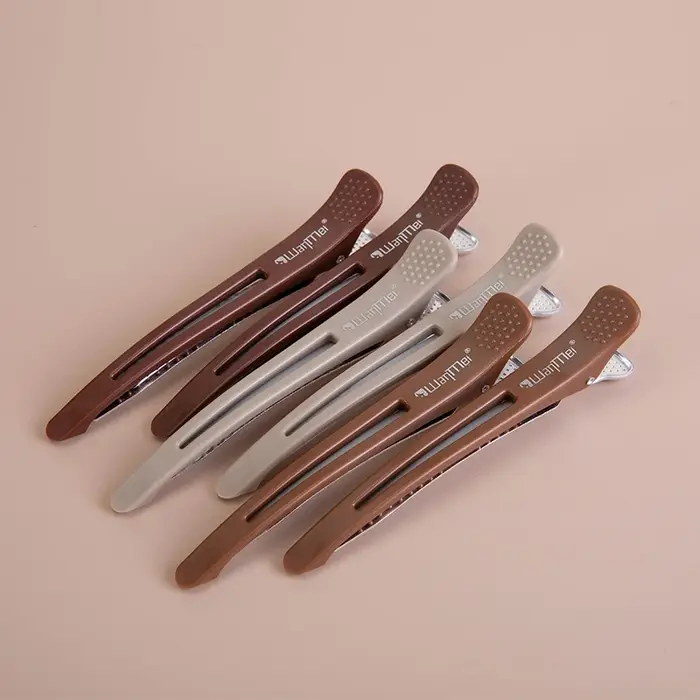 Pinces à cheveux professionnelles antidérapantes