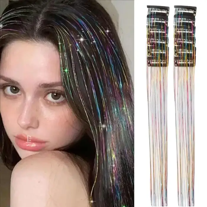 Extensions capillaires synthétiques à paillettes