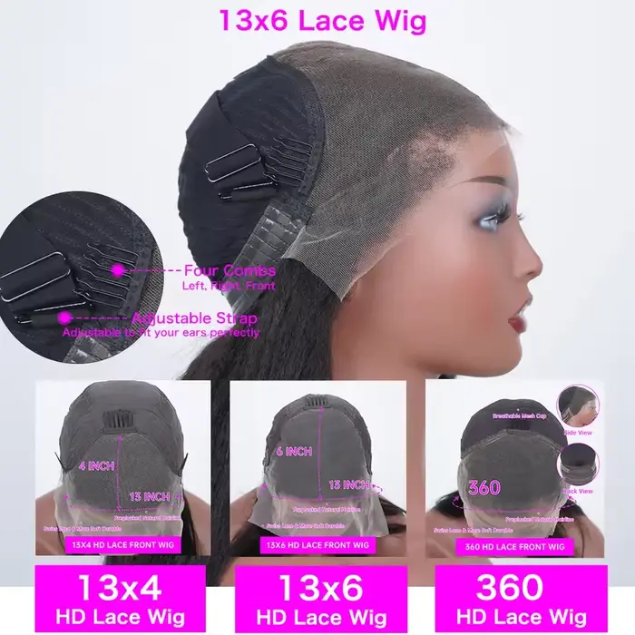 13x4 os droite dentelle avant perruque 30 40 pouces avant de lacet perruques de cheveux humains pour