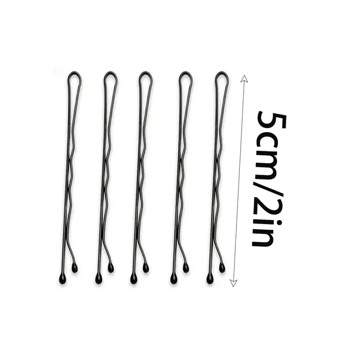 Épingles à cheveux noires ondulées de qualité supérieure